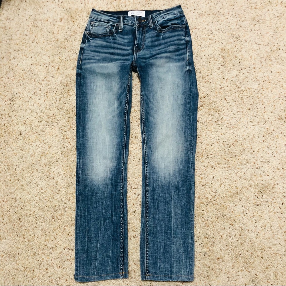 BKE Stella Jeans Women’s 25x28 Mid Rise Slim Fit Straight